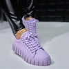 Baskets sportives noires pour femmes - chaussures lacées