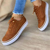 Baskets tendance pour femmes - chaussures lacées marron stylées