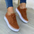 Baskets tendance pour femmes - chaussures lacées marron stylées