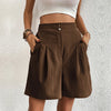 Shorts taille haute pour femmes avec plis - élégance décontractée pour vos sorties