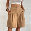 Shorts taille haute pour femmes avec plis - élégance décontractée pour vos sorties