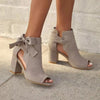 Bottines femme chic à lacets en suède - style ouvert pour toutes les occasions