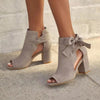 Bottines femme chic à lacets en suède - style ouvert pour toutes les occasions