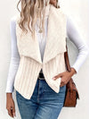 Gilet femme en peluche douce pour un layering quotidien - gilet beige tendance pour une tenue décontractée
