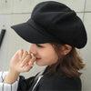 Casquette tendance femme en mélange de laine - design vintage pour un style quotidien