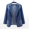 Blazer en jean - élégante veste en denim bleue pour femmes