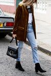 Blazer en velours - manteau long chic pour un look décontracté et élégant