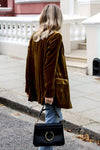Blazer en velours - manteau long chic pour un look décontracté et élégant