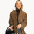 Blazer en velours pour femmes - élégant manteau oversize marron