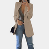 Blazer long élégant - veste cintrée pour femme