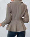 Blazer peplum ajusté - veste élégante pour le bureau