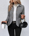 Blazer peplum ajusté - veste élégante pour le bureau