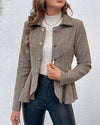 Blazer peplum ajusté - veste élégante pour le bureau