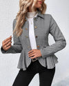 Blazer peplum ajusté - veste élégante pour le bureau