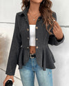Blazer peplum ajusté - veste élégante pour le bureau