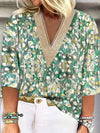 Blouse décontractée - blouse à motifs floraux élégante pour femmes
