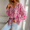 Blouse en imprimé floral - top léger et élégant pour femmes