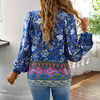 Blouse en imprimé floral - top léger et élégant pour femmes