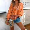 Blouse en imprimé floral - top léger et élégant pour femmes