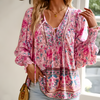 Blouse en imprimé floral - top léger et élégant pour femmes