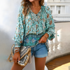 Blouse en imprimé floral - top léger et élégant pour femmes