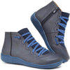 Bottines femme - tendance décontractée à lacets et fermeture éclair, marron - pour le quotidien