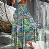 Jupe maxi - jupe élégante taille haute avec impression tropicale