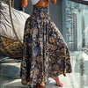 Jupe maxi - jupe élégante taille haute avec impression tropicale