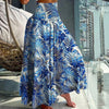 Jupe maxi - jupe élégante taille haute avec impression tropicale
