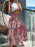 Jupe maxi - jupe élégante taille haute avec impression tropicale