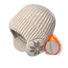 Bonnet relaxant avec protège-oreilles - bonnette tricotée classique pour femmes