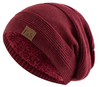 Bonnet tricoté - chapeau slouchy pour femmes avec doublure en peluche