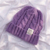 Bonnet tricoté - élégante tuque en maille torsadée pour l'hiver