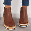 Bottes à talon wedge - élégantes bottines noires pour femmes