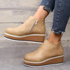 Bottes à talon wedge - élégantes bottines noires pour femmes