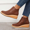 Bottes à talon wedge - élégantes bottines noires pour femmes
