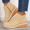 Bottes à talon wedge - élégantes bottines noires pour femmes