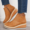 Bottes à talon wedge - élégantes bottines noires pour femmes