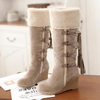 Bottes à talons compensés pour femmes - footwear d'hiver chic et confortable