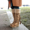 Bottes à talons compensés pour femmes - footwear d'hiver chic et confortable