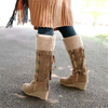 Bottes à talons compensés pour femmes - footwear d'hiver chic et confortable