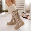 Bottes à talons compensés pour femmes - footwear d'hiver chic et confortable