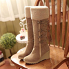 Bottes à talons compensés pour femmes - footwear d'hiver chic et confortable