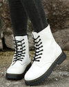 Bottes chelsea en cuir noir pour femmes - style lacé et zip pratique