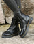 Bottes chelsea en cuir noir pour femmes - style lacé et zip pratique