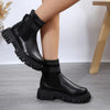 Bottes chevilles - chaussures tendances à semelle épaisse pour femmes
