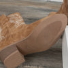 Bottes cowboy camel - bottines brodées pour femmes avec talon bloc