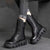 Bottes de combat lacées - chaussures à semelle épaisse pour femmes