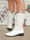 Bottes de cowboy - chaussures en simili cuir élégantes pour femmes avec doublure douce