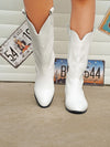 Bottes de cowboy - chaussures en simili cuir élégantes pour femmes avec doublure douce